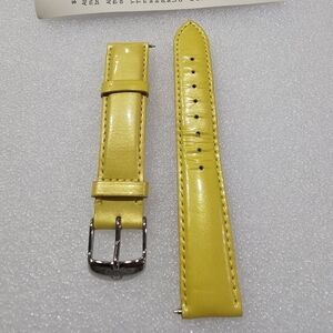 Michele Vibrant Yellow Leather Strap